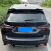 Black roof spoiler for BMW X3 G01 2021-2024 sedan, installed on rear window edge