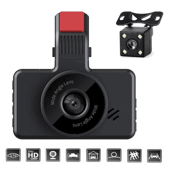 Dual Dashkamera Sæt Plus - 1080p Front & 720P Bag