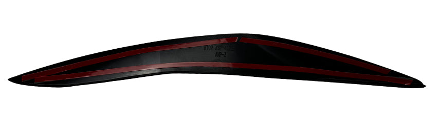 Glossy black eyebrow trim for BMW F10/F11 Prefacelift with red inner detail