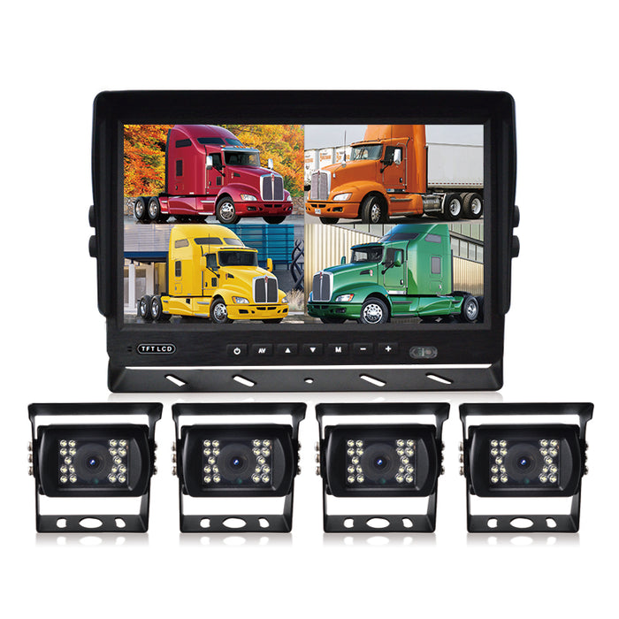 PRO HD Bakkamera KIT med  10'' Monitor + 4 HD Bakkamera