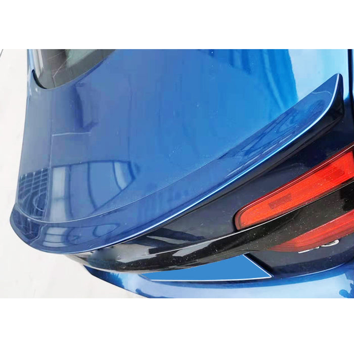 Black Bagspoiler rear spoiler for Jaguar XF 2013-2015 with aerodynamic design and reflectors