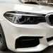 Black gloss headlight eye shadows for BMW G30 2018-2020 sedan