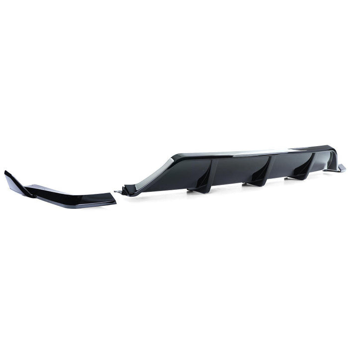 Black gloss rear diffuser and splitter aerodynamic kit for BMW X5 F15 M-Package 2014-2018