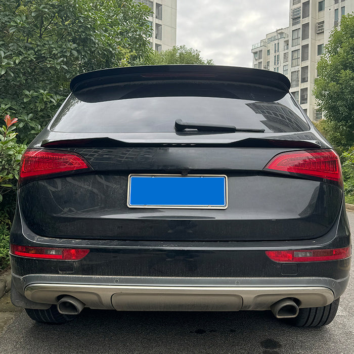 Black bagspoiler roof spoiler for Audi Q5 8R mounted on rear