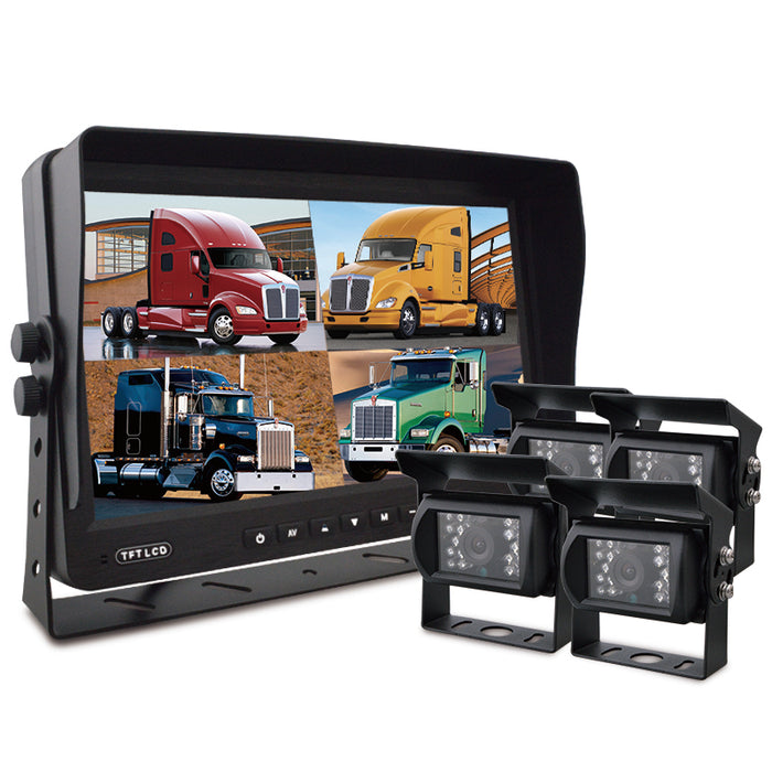 PRO HD Bakkamera KIT med  10'' Monitor + 4 HD Bakkamera