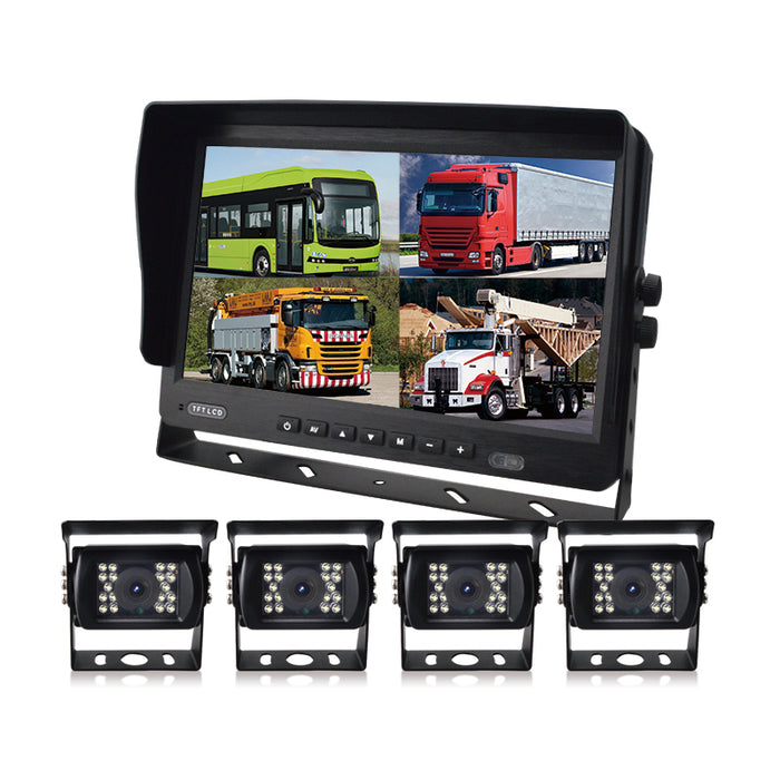PRO HD Bakkamera KIT med  10'' Monitor + 4 HD Bakkamera