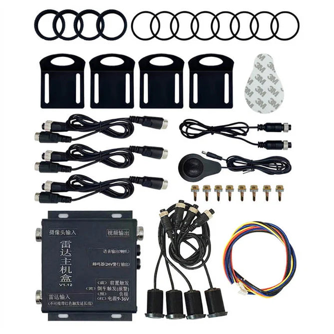 Parkeringssensor VIDEO 4-PIN CVBS AHD 720P til lastbiler og busser