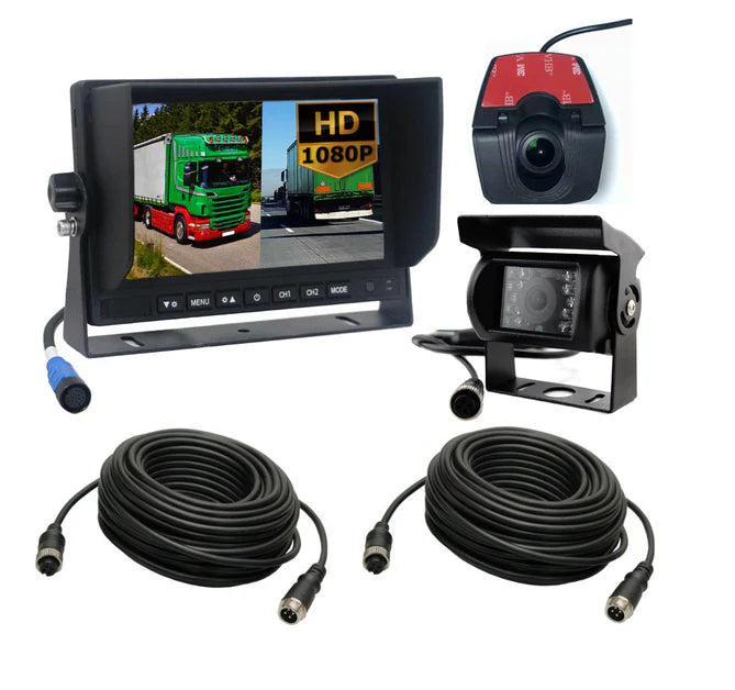 HEAVY DUTY DVR-monitor med delt front- og sidekamera