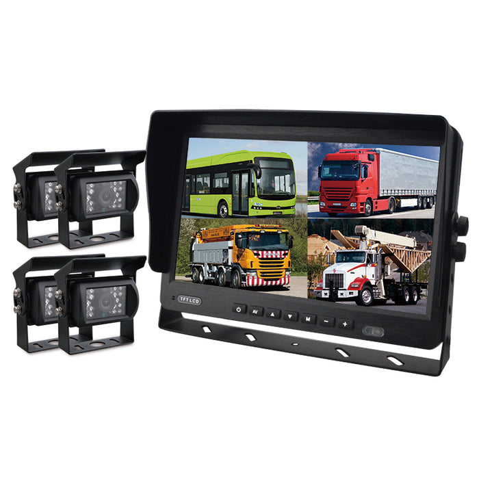 PRO HD Bakkamera KIT med  10'' Monitor + 4 HD Bakkamera