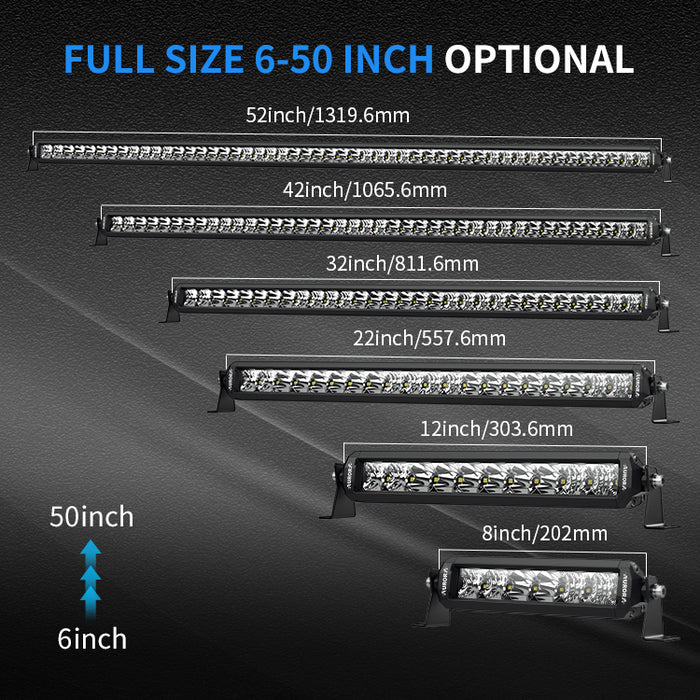 20" single row led bar