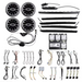 Ambient light package components for Audi A3/S3 8V including light modules, replacement strips, air vents, wiring and fasteners
