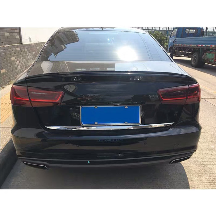 Bag spoiler til Audi A6 C7 Sedan blank sort