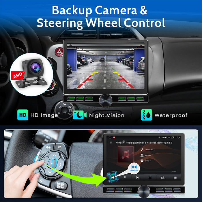 11.6'' 2-DIN Universal Android skærm, med Apple Carplay & Android Auto