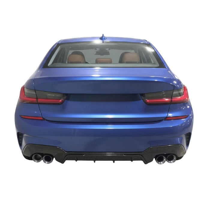 Bagdiffuser til BMW 3-serie G20 / G21 (2020–2022) Quad Exit Design – Blank Sort