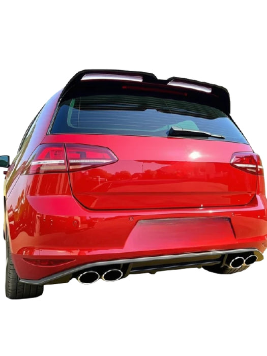 Bagdiffuser til VW Golf 7 GTI (2013–2017) – 4 Udstødningsudgange – Blank Sort
