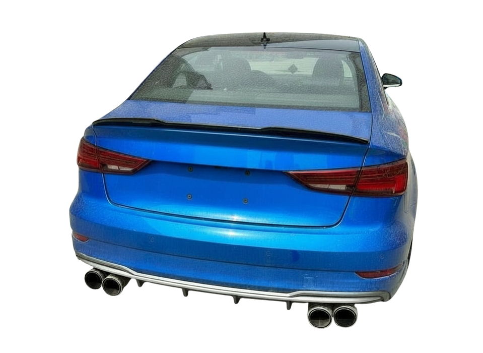 Bagspoiler til Audi A3 8V Sedan (2014-2020) M4 Style - Blank Sort