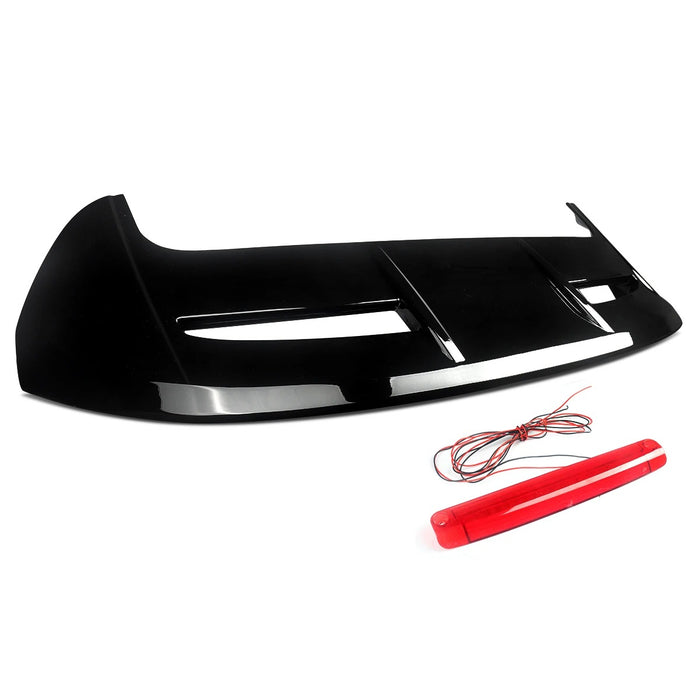 Bagspoiler til Ford Fiesta Mk7 5-dørs (2008–2012) – Med Stoplygte – Blank Sort