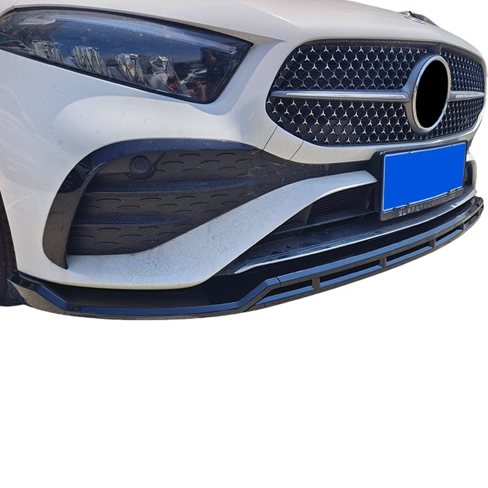 Frontsplitter til Mercedes A-Klasse W177 Facelift AMG-Line (2024+) – Blank Sort