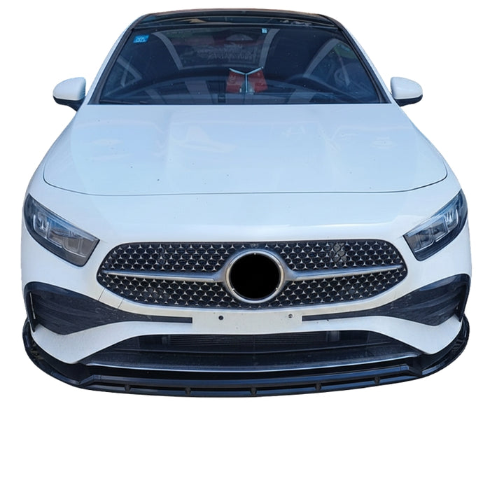 Frontsplitter til Mercedes A-Klasse W177 Facelift AMG-Line (2024+) – Blank Sort