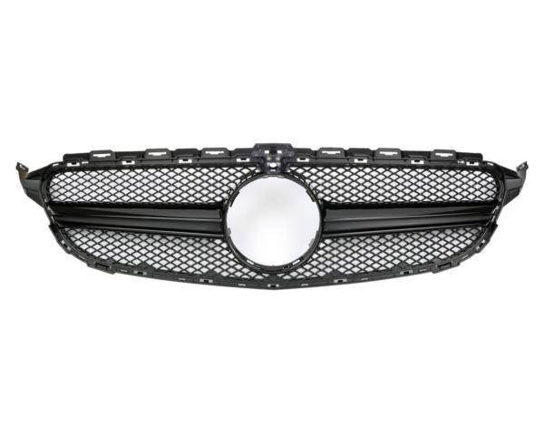 Frontgrill til Mercedes C-klasse W205 (2014-2017) AMG Style - Blank Sort