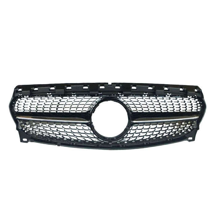 Frontgrill til Mercedes CLA W117 (2013–2015) Diamant-Style - Blank Sort