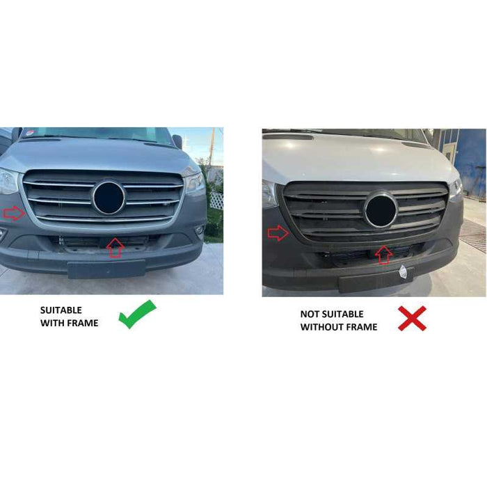 Frontgrill til Mercedes Sprinter W907 (2018+) GT-Style - Blank Sort