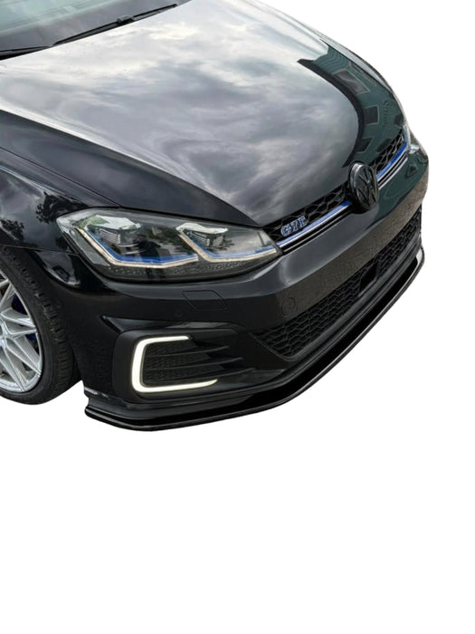 Frontsplitter til Volkwagen Golf 7.5 GTI, GTD, GTE, R-line (2017-2019) - Blank Sort