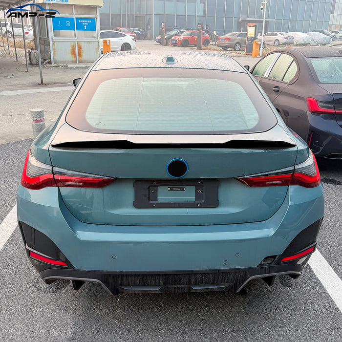 Bagspoiler til BMW 4-Serie G26 M4 Style (2021-2024) - Blank sort