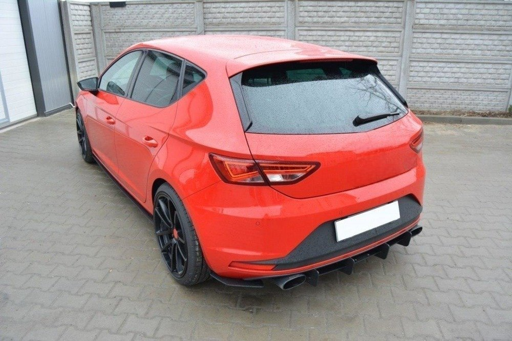 Diffuser til Seat Leon III (2012-2016) Cupra Rear Blade blank sort