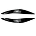 Pair of black glossy headlight eyebrow trim pieces for BMW F10/F11 Prefacelift