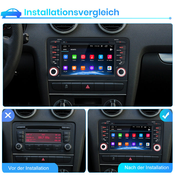 7'' Android multimedia touchsystem til Audi A3 8P