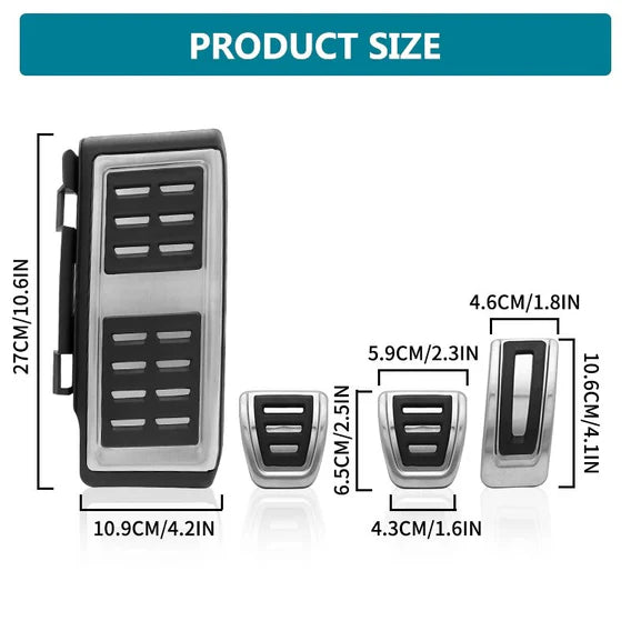 Sport Alu pedaler till Audi Volkswagen &amp; Seat - manuell växel