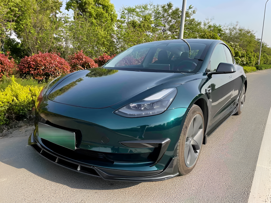 Sideskørter til Tesla Model 3 - Blank sort (2017-2022)