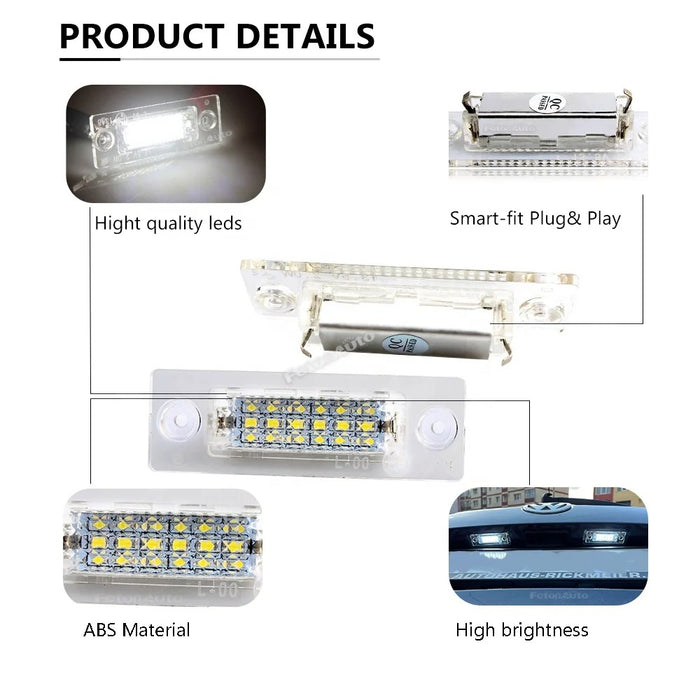 LED Nummerplade belysning med canbus til Volkswagen & Skoda