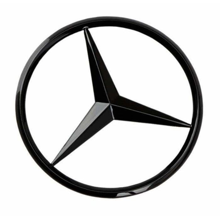 Mercedes-Benz logotyp för baklucka blank svart 80mm