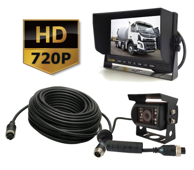 Sæt AHD 7 monitor + 720P kamera + 15m kabel