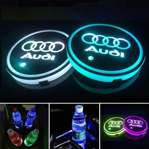 Audi logotypbelysning för mugghållare