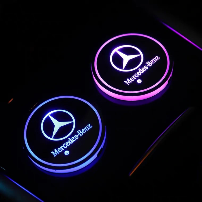 Mercedes-Benz logotypbelysning för mugghållare