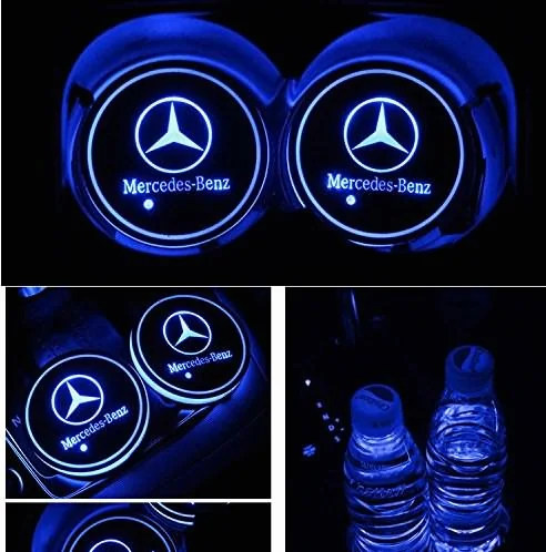Mercedes-Benz logotypbelysning för mugghållare