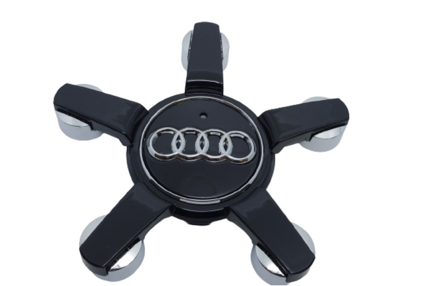 4 stk. Audi centerkapsler i sort