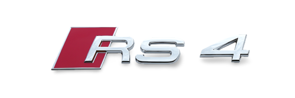 RS4 chrom emblem